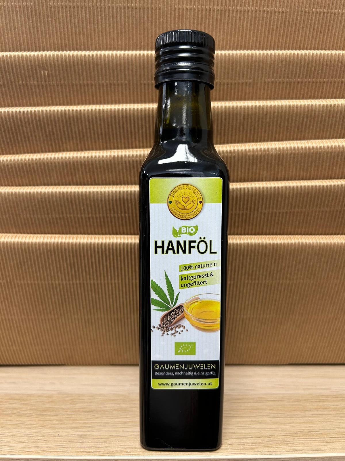 Bio-Hanföl 500ml kaltgepresst und ungefiltert, ohne THC