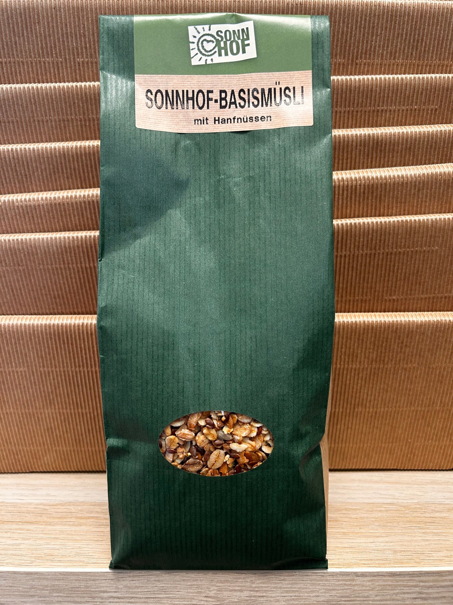 Sonnhof-Basismüsli mit Hanfnüssen ohne THC 480g