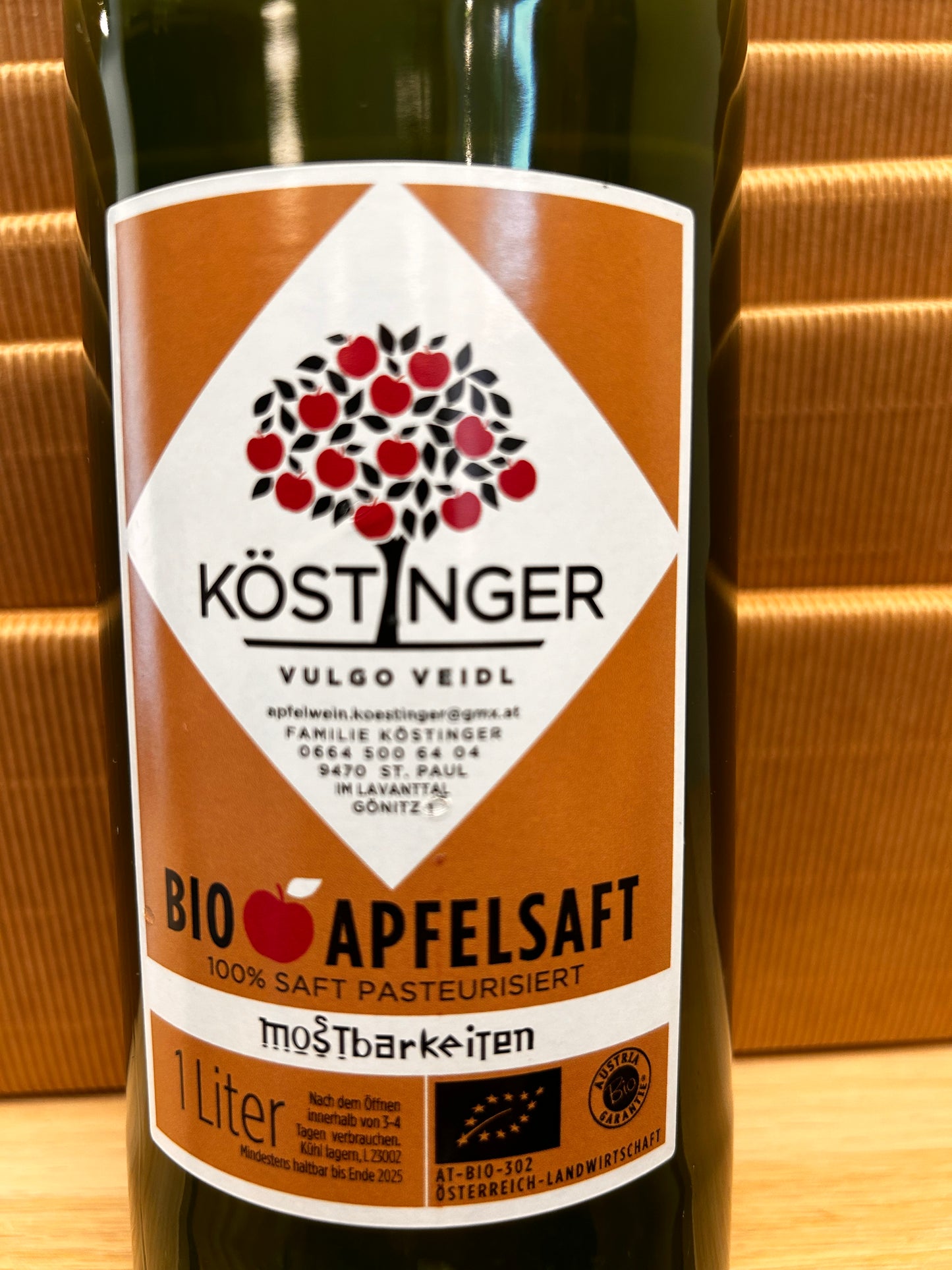 Bio-Apfelsaft klar 1000ml