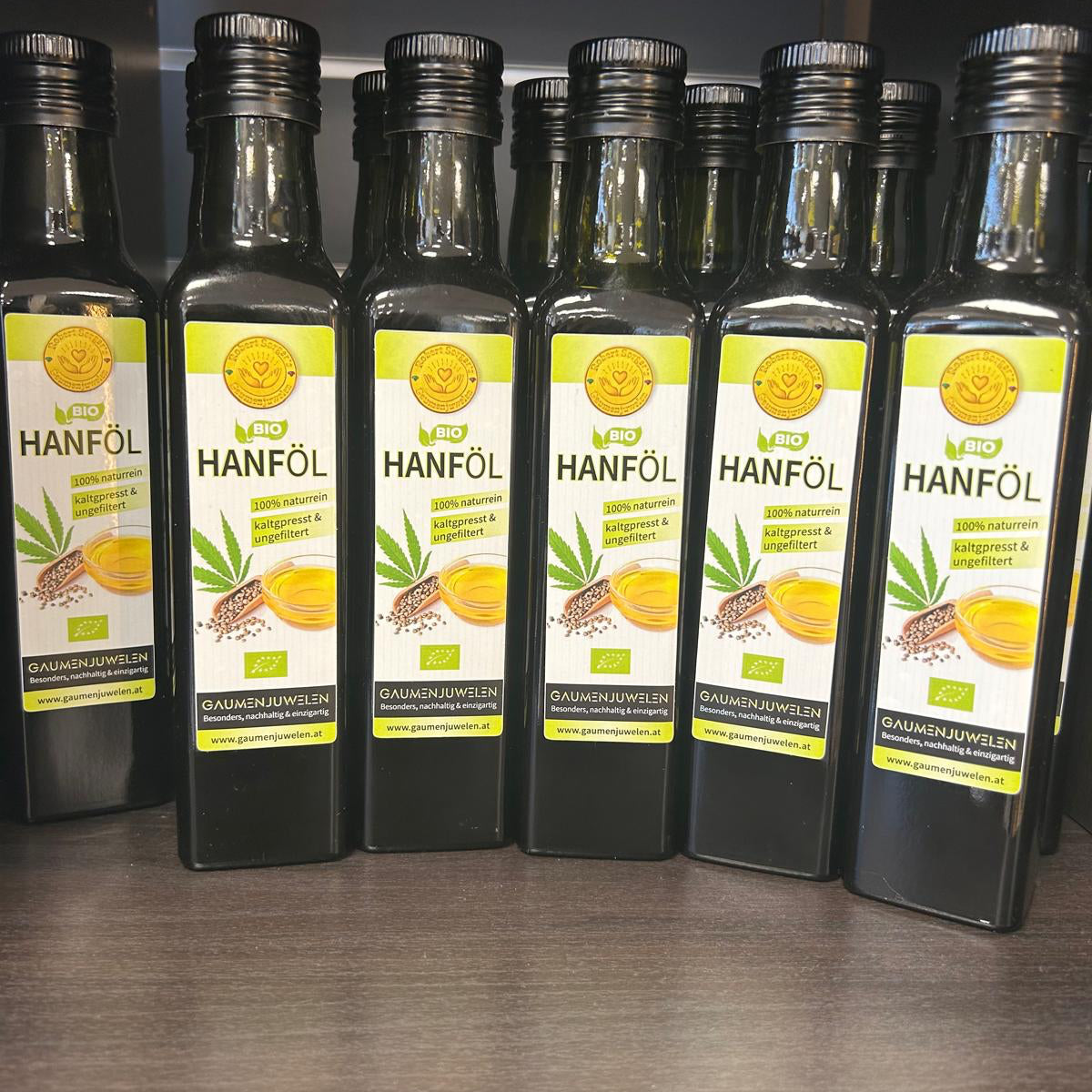 Bio-Hanföl 500ml kaltgepresst und ungefiltert, ohne THC