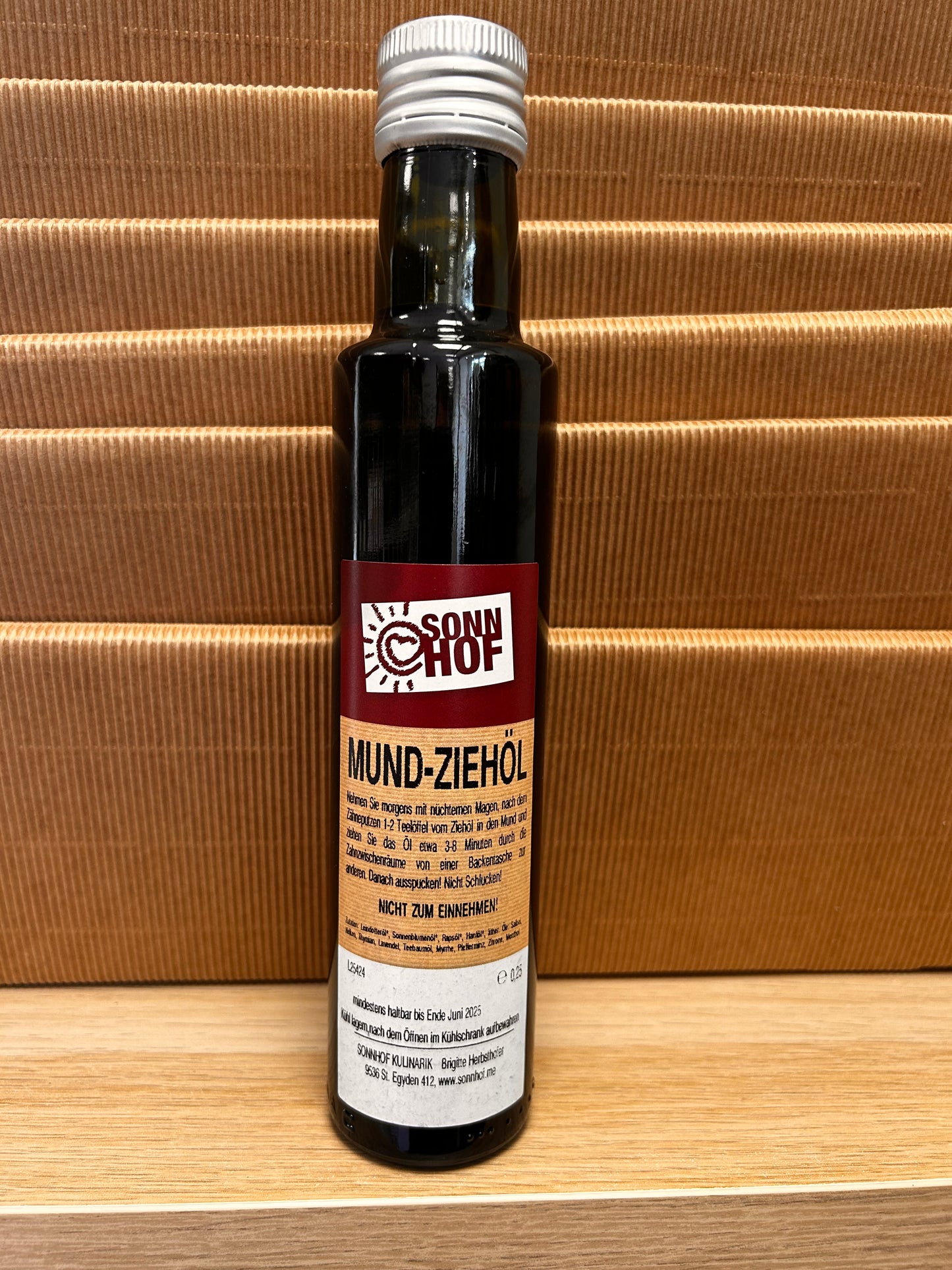 Mund- Ziehöl 250ml kaltgepresst und ungefiltert