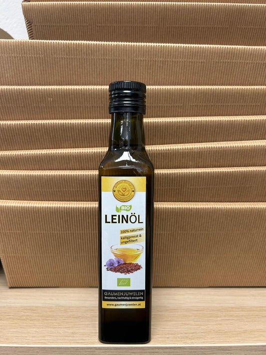 Bio-Leinöl 500ml kaltgepresst und ungefiltert