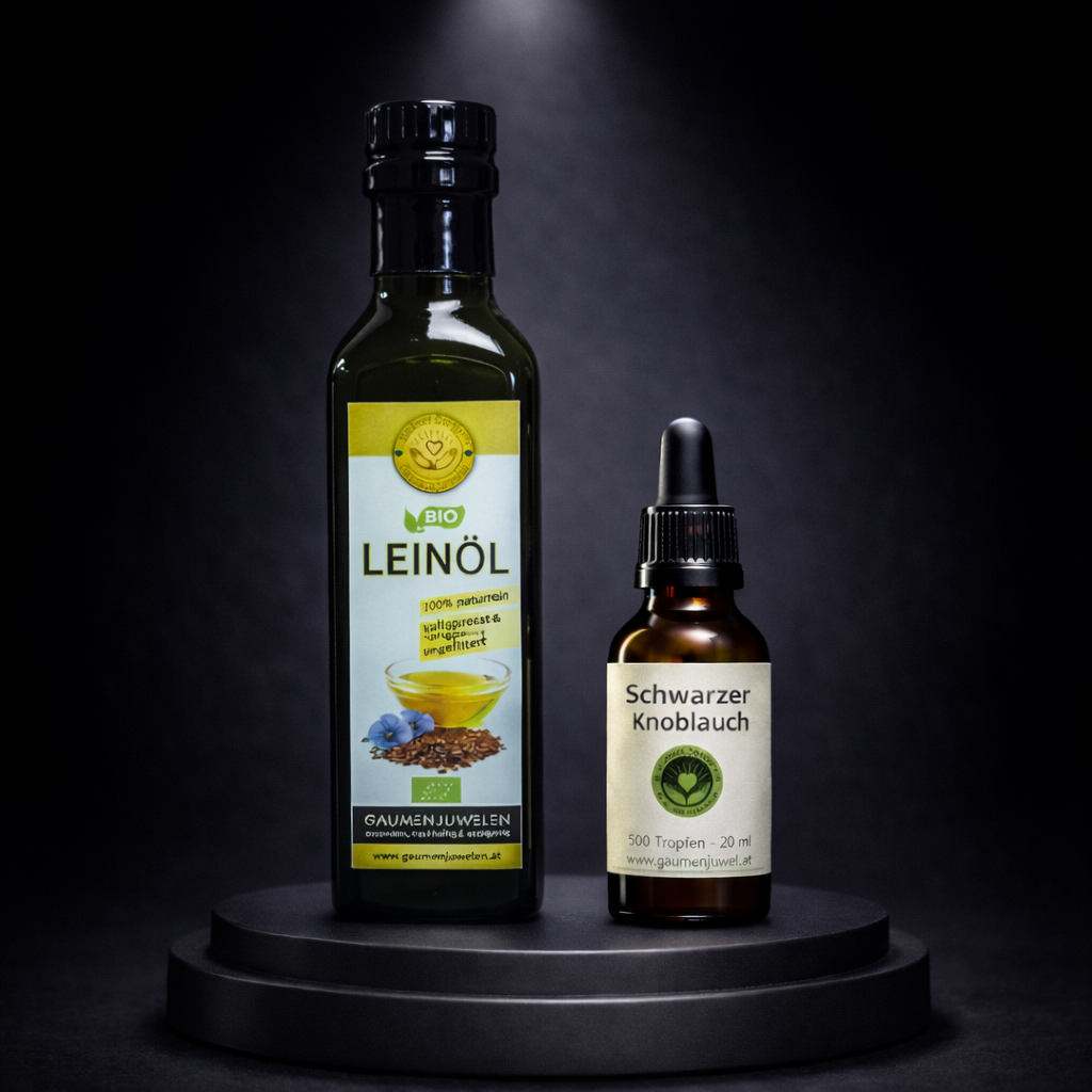 Black Velvet – Leinöl Komposition mit schwarzer Knoblauch Essenz