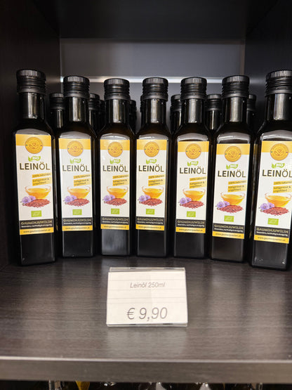 Bio-Leinöl 250ml kaltgepresst und ungefiltert