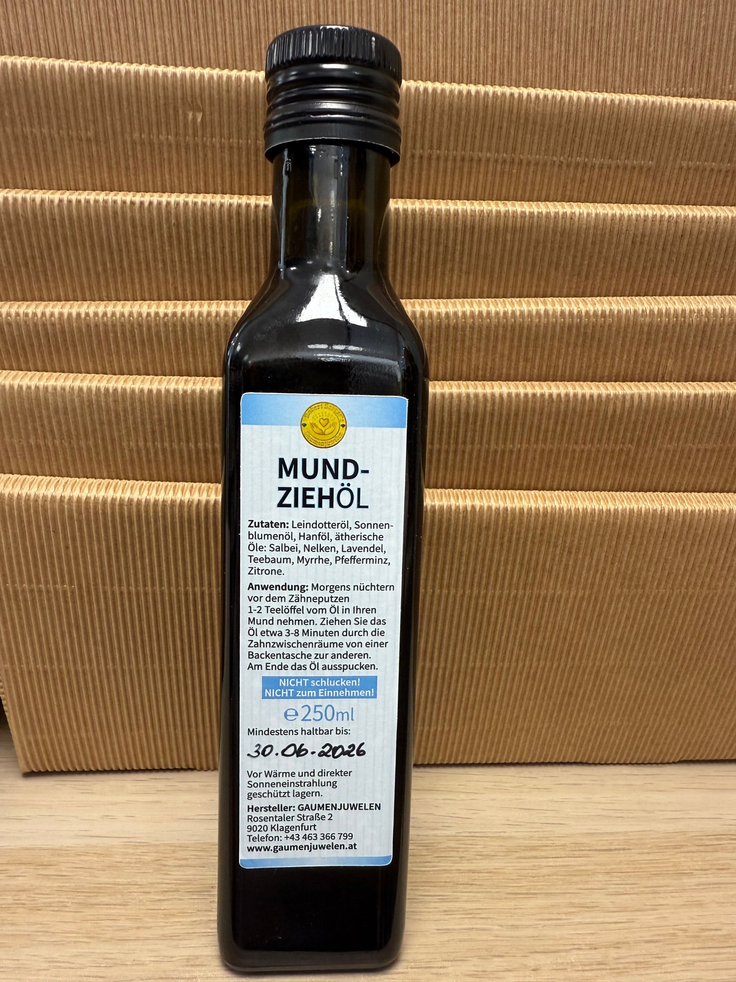 Mund- Ziehöl 250ml kaltgepresst und ungefiltert